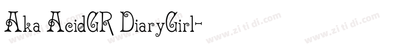 Aka AcidGR DiaryGirl字体转换